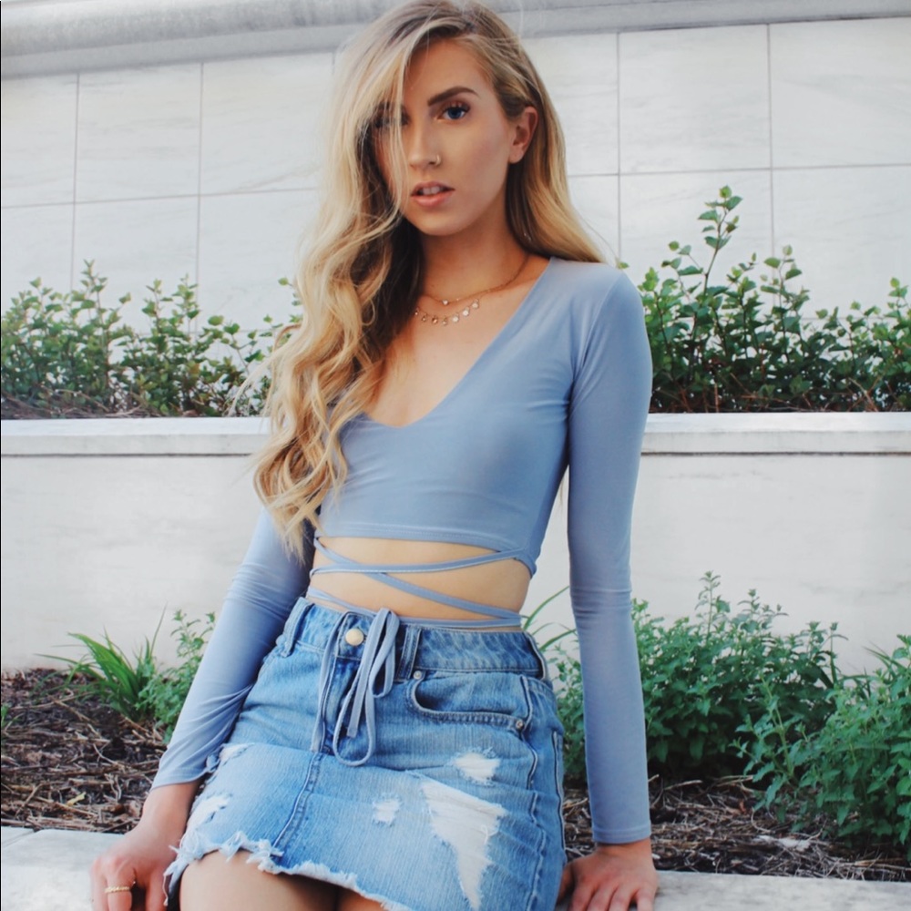 Lace-up Cropped Top